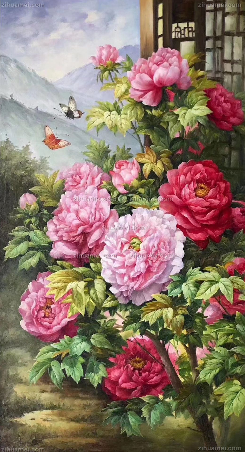 花鸟画手绘油画