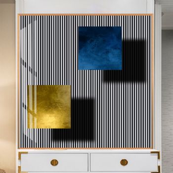 高清微喷新中式装饰画混元无级阴阳系列晶瓷画适合大厅客厅的装饰画