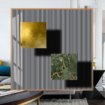 晶瓷画高清微喷新中式装饰画混元无级阴阳系列适合卧室的装饰画