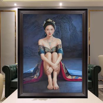 油画人体布面油画少女写实油画纯手绘手工精品人物油画