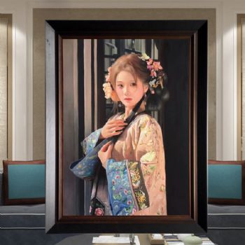 纯手绘人物油画精品新中式现代原创裸体油画艺术美女油画作品