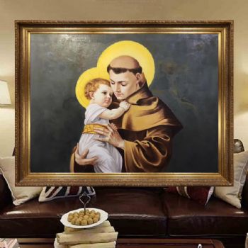 纯手绘人物油画欧式人物油画基督人物油画客厅挂画实木外框