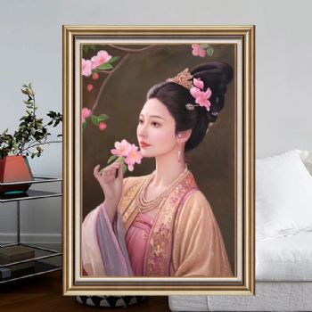 油画人物美女人艺术油画手绘现代画卧室墙装饰画酒店壁画卫浴间墙画