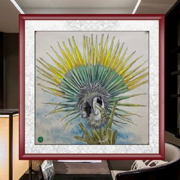 写实工笔山间野鹭图精品国画花鸟国画手绘水墨国画餐厅客厅挂画四尺斗方