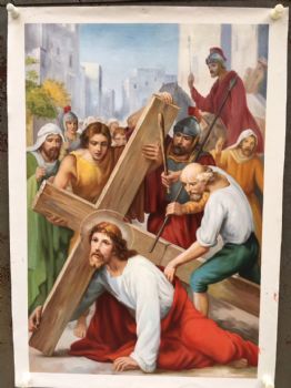 欧式油画上帝与十字架手绘人物油画欣赏