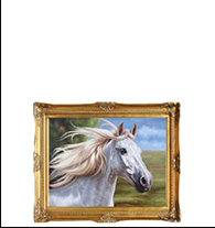 Horse head oil painting