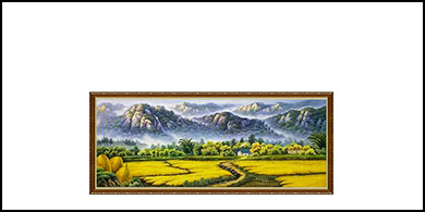 Hanging pictures in the hall