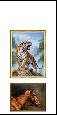 Realistic animal oil painting