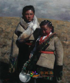 新中式人物油画写实美女人物油画