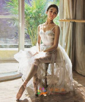 新中式人物油画写实美女人物油画
