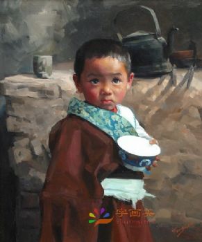 新中式人物油画写实美女人物油画