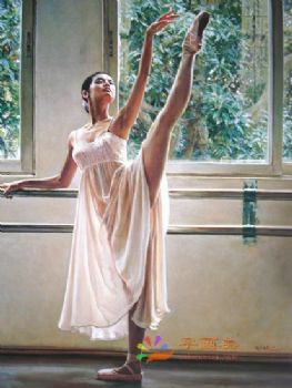 新中式人物油画写实美女人物油画