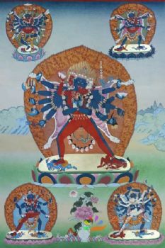 佛像国画唐卡写实工笔人物佛像经典精品人物国画