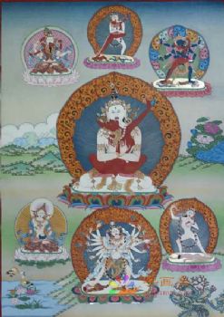 佛像国画唐卡写实工笔人物佛像经典精品人物国画