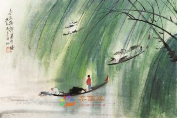 工笔风景建筑国画写实人物国画红楼梦绘画