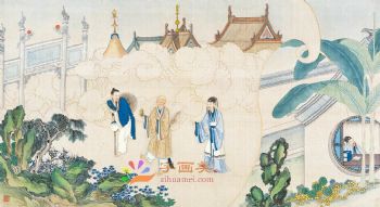 工笔风景建筑国画写实人物国画红楼梦绘画