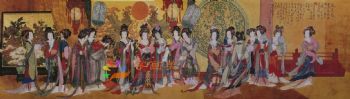 工笔风景建筑国画写实人物国画红楼梦绘画