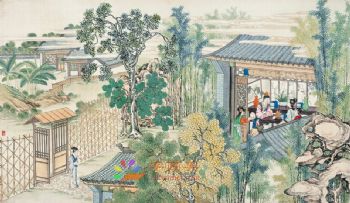 工笔风景建筑国画写实人物国画红楼梦绘画