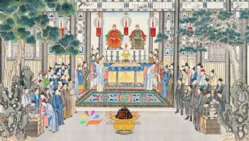 工笔风景建筑国画写实人物国画红楼梦绘画