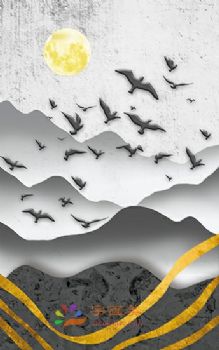 现代家装工装装饰画构图高清图片素材装饰画设计图库