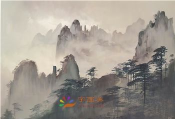 新中式装饰画新中式晶瓷画现代中式装饰画