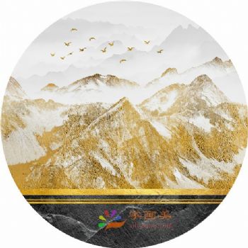 新中式装饰画新中式晶瓷画现代中式装饰画