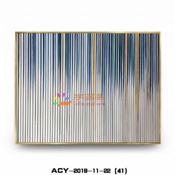 实物效果铝合金边框现代晶瓷画