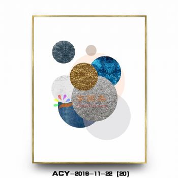实物效果铝合金边框现代晶瓷画