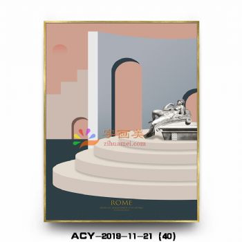 实物效果铝合金边框现代晶瓷画