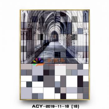 实物效果铝合金边框现代晶瓷画