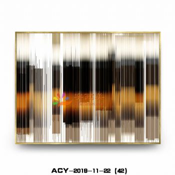 实物效果铝合金边框现代晶瓷画