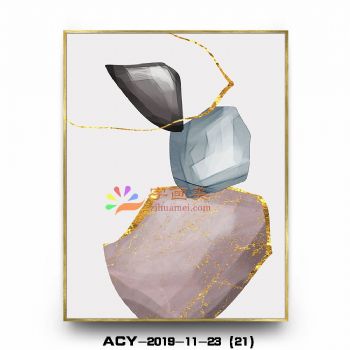 实物效果铝合金边框现代晶瓷画