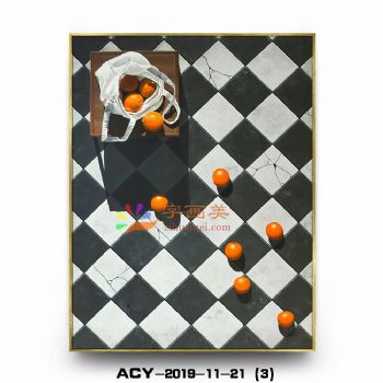 实物效果铝合金边框现代晶瓷画