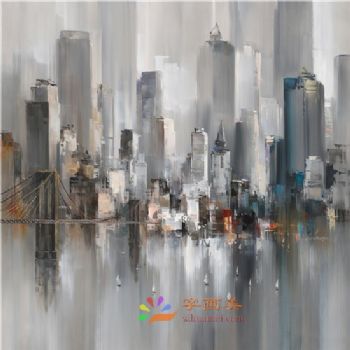 抽象艺术装饰画高清微喷晶瓷画