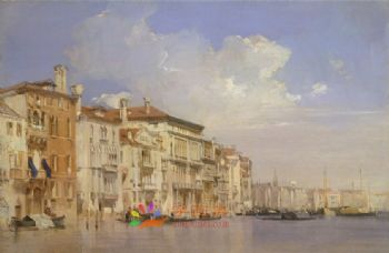 欧式风景油画威尼斯建筑风景油画
