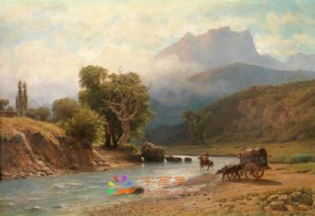 古典风景油画欧式写实乡村风景油画