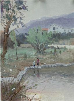 手绘风景油画印象风景油画