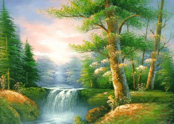 手绘风景油画印象风景油画