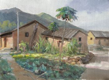 手绘风景油画印象风景油画