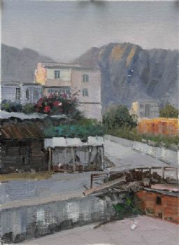 手绘风景油画印象风景油画