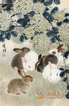 动物国画写实动物水墨国画工笔动物国画