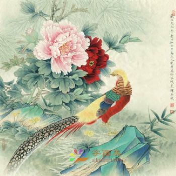 精品花鸟国画工笔花鸟国画方形花鸟水墨画