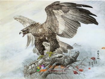 动物国画写实动物水墨国画工笔动物国画