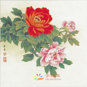 精品花鸟国画工笔花鸟国画方形花鸟水墨画