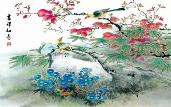 动物国画写实动物水墨国画工笔动物国画
