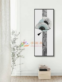 新中式挂画效果图