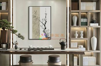 新中式挂画效果图