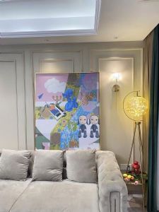 现代抽象手绘油画
