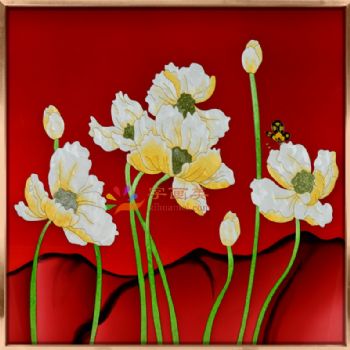 高端实物珐琅彩挂画精品珐琅彩艺术