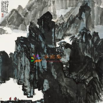 风景水墨山水国画中式风景国画
